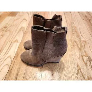 Michael Kors Shoes Michael Kors Dark Tan Suede Wedge Thea